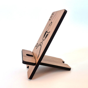 Support de téléphone en bois