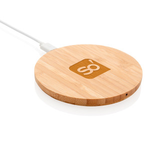 Chargeur de téléphone sans fil en bambou