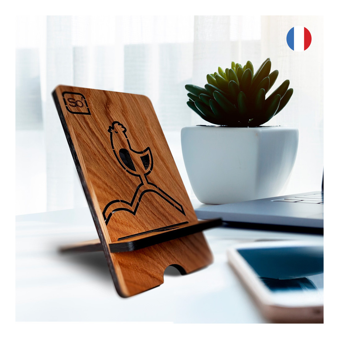 Support de téléphone en bois Support de téléphone en bois