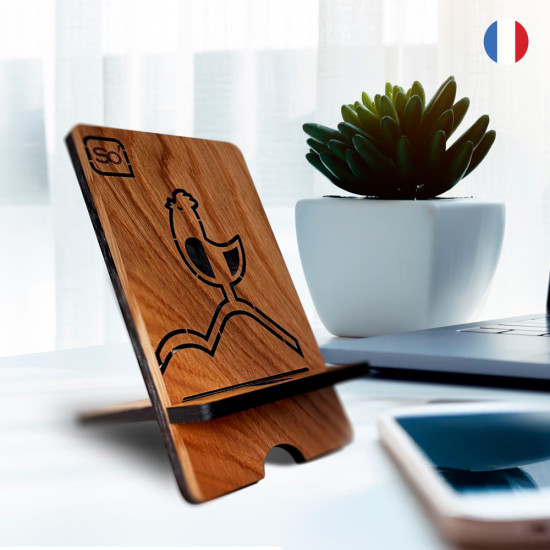 Support de téléphone en bois