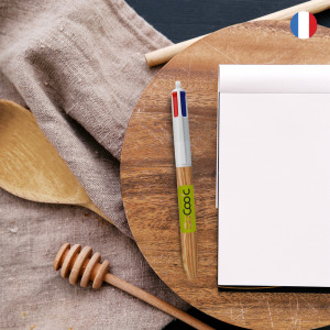 Stylo 4 couleurs wood Bic®