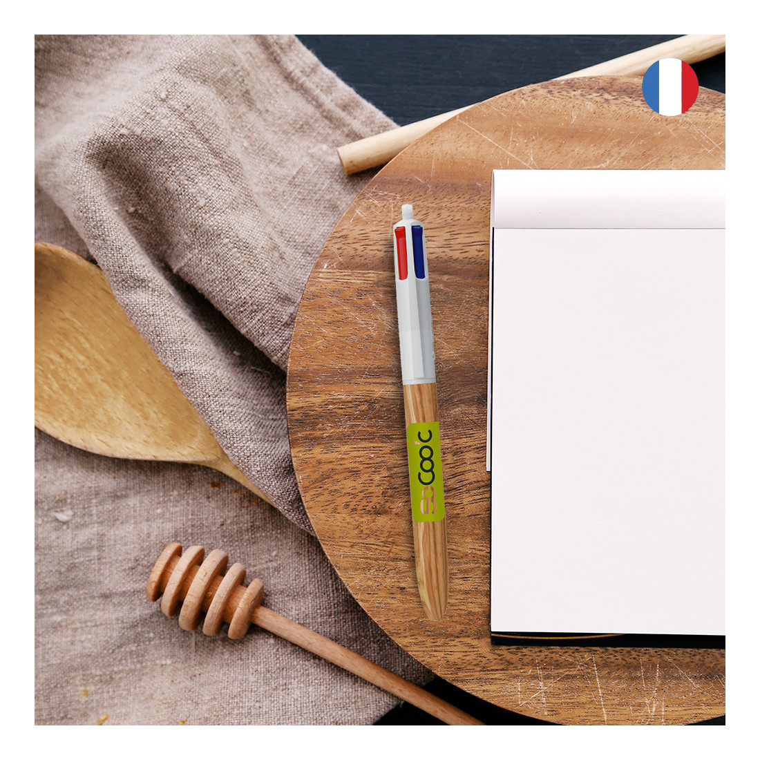 Stylo 4 couleurs wood Bic® Stylo 4 couleurs wood Bic®